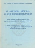 La autonomia municipal su base economico-financiera